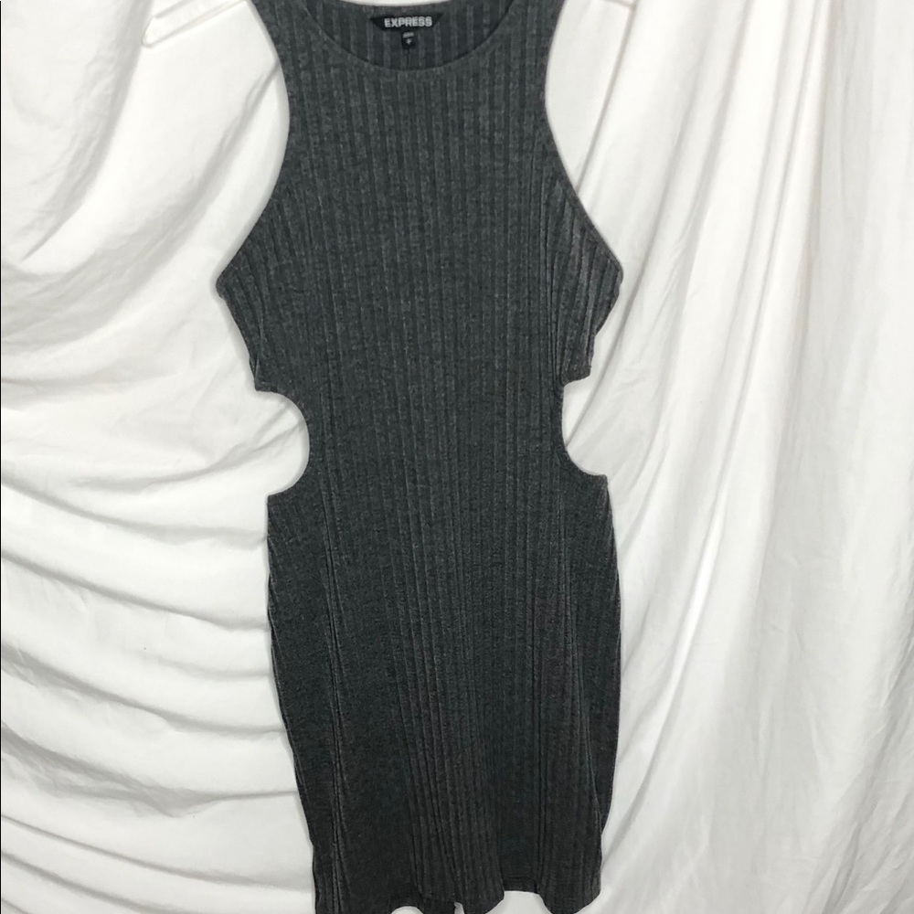 Ribbed Bodycon Cutout Dress